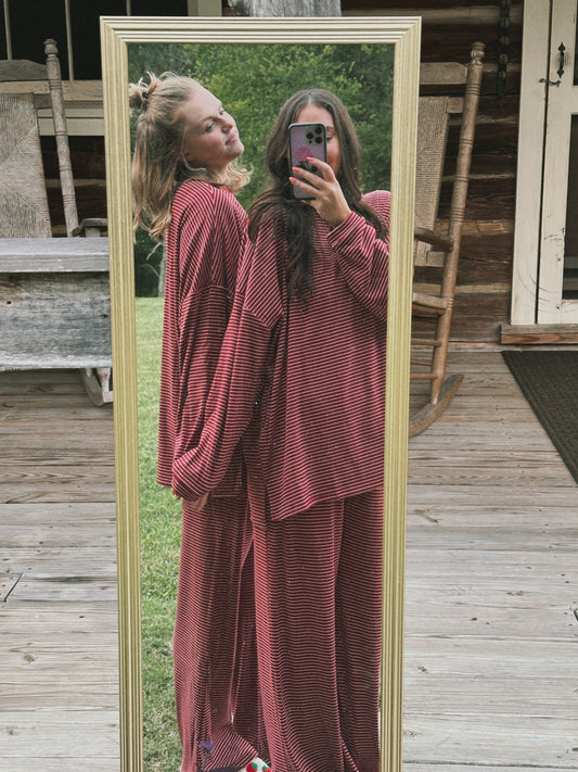 The Weekend Pullover in Merlot