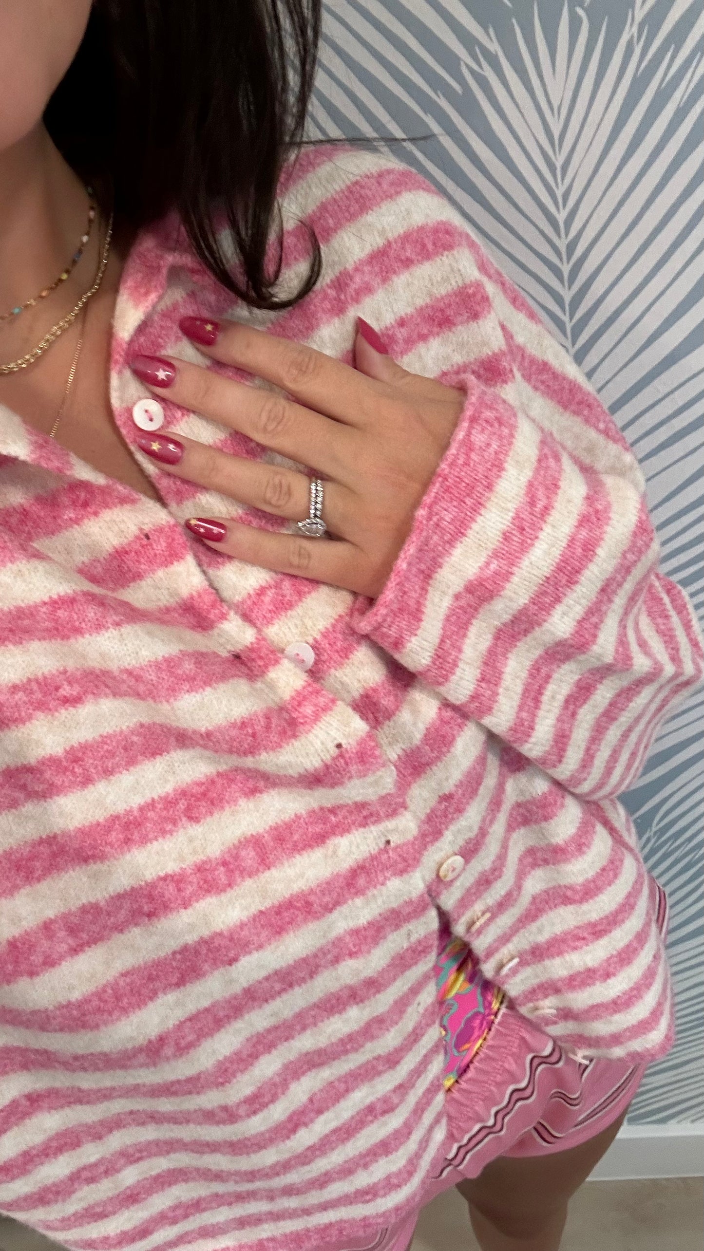 The Sunday Cardi in Pink Skies