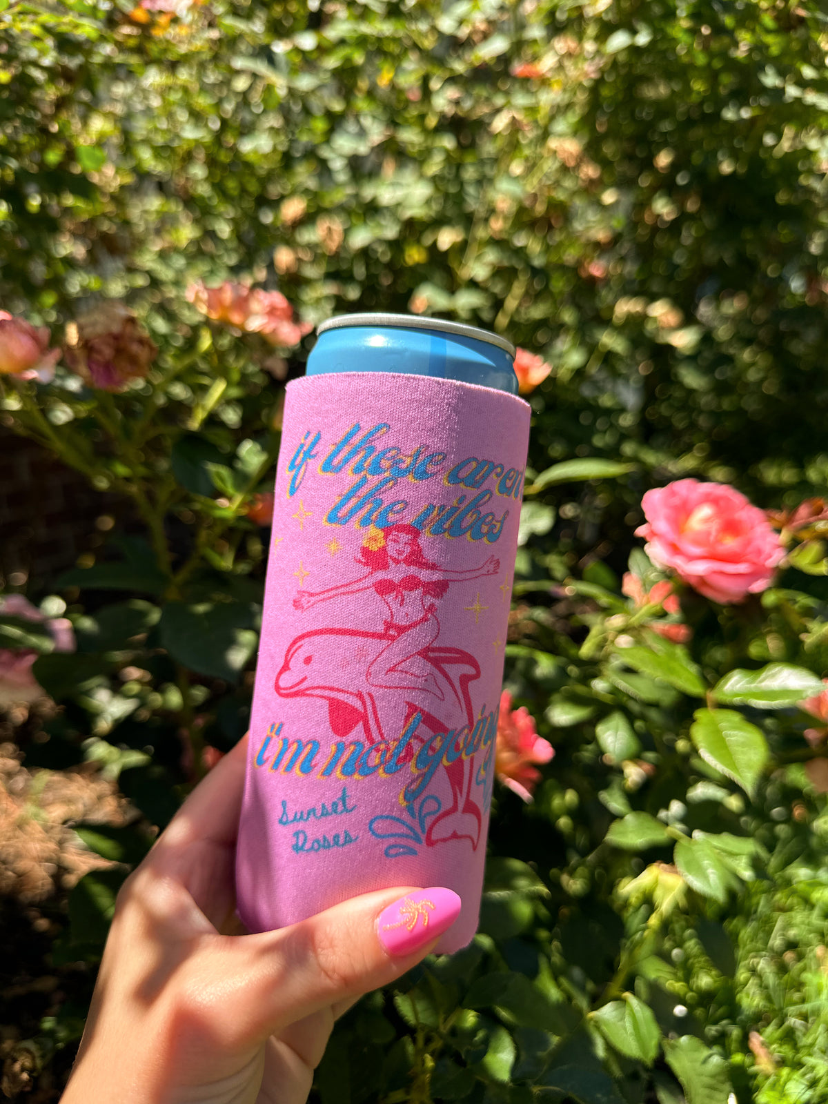 Beach Babe Slim Can Cooler
