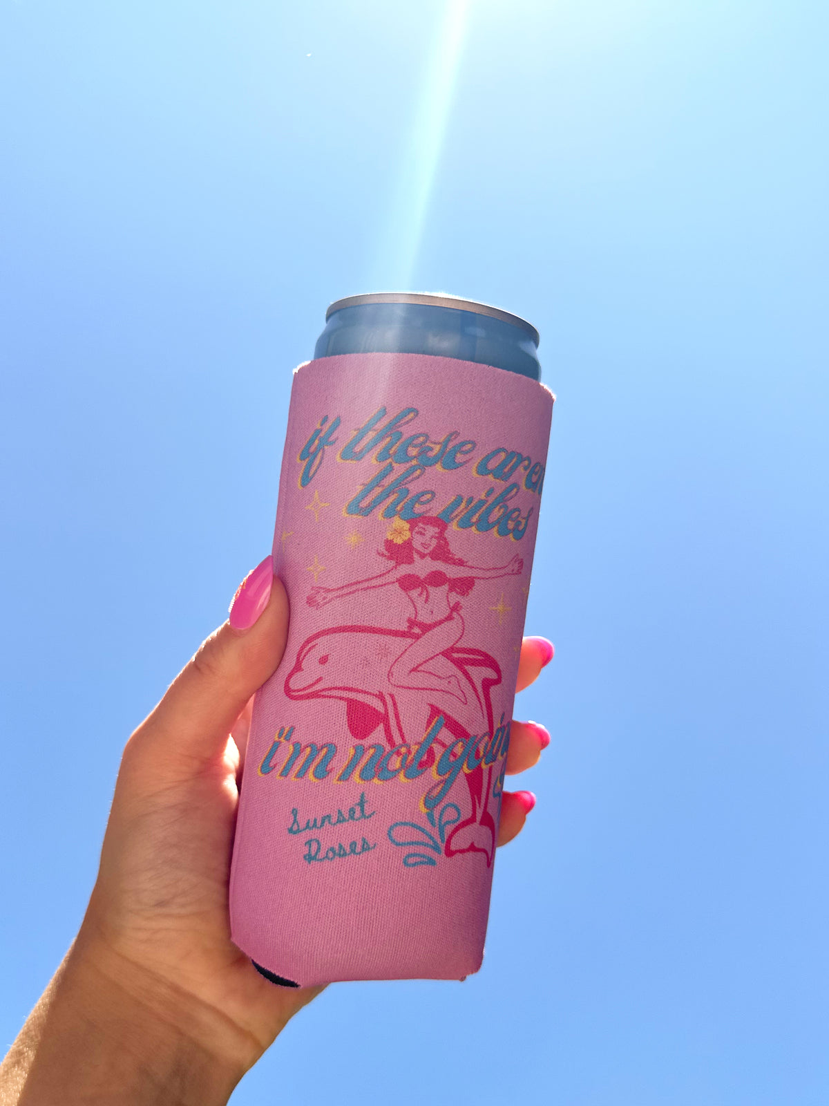 Beach Babe Slim Can Cooler