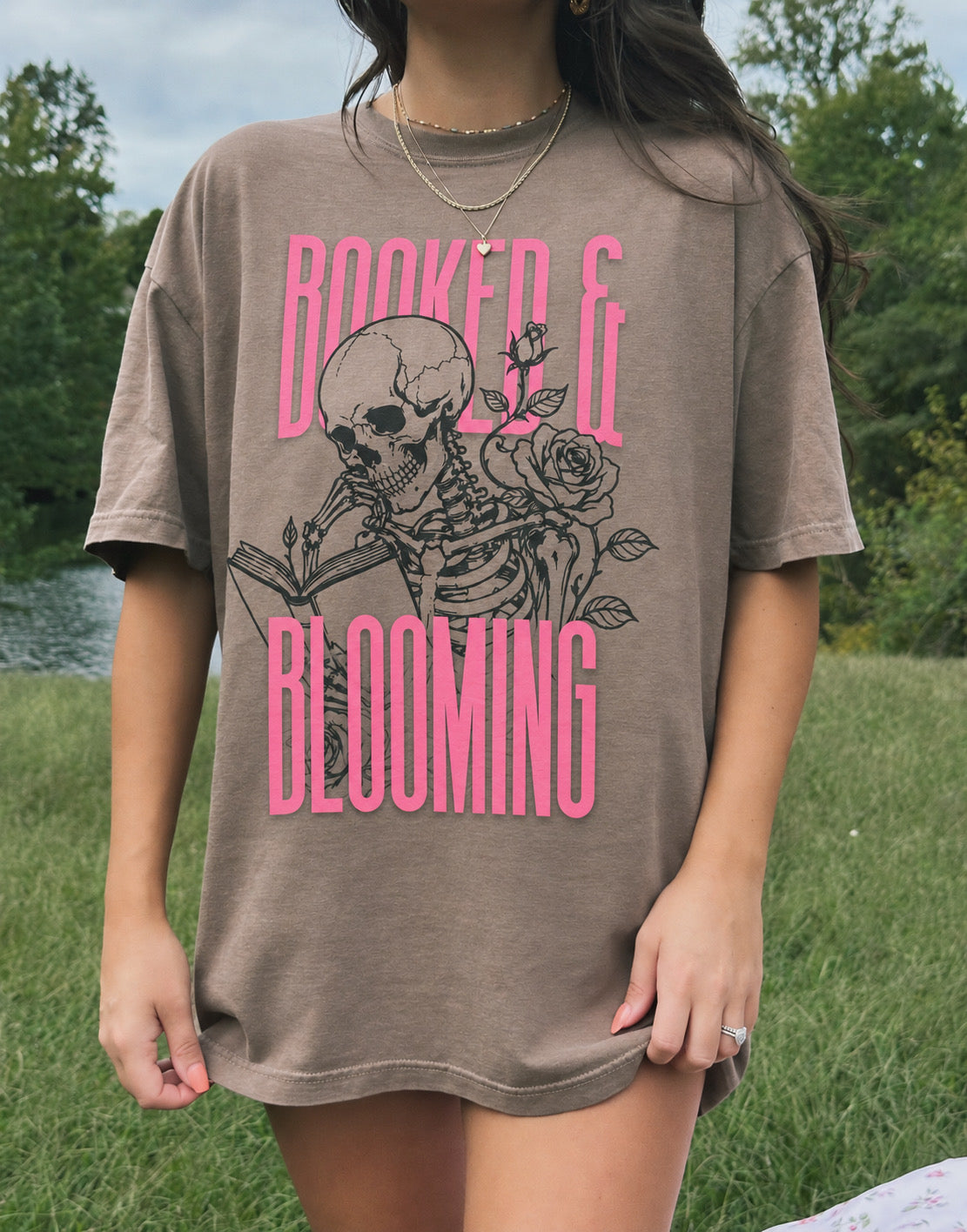Booked and Blooming Tee