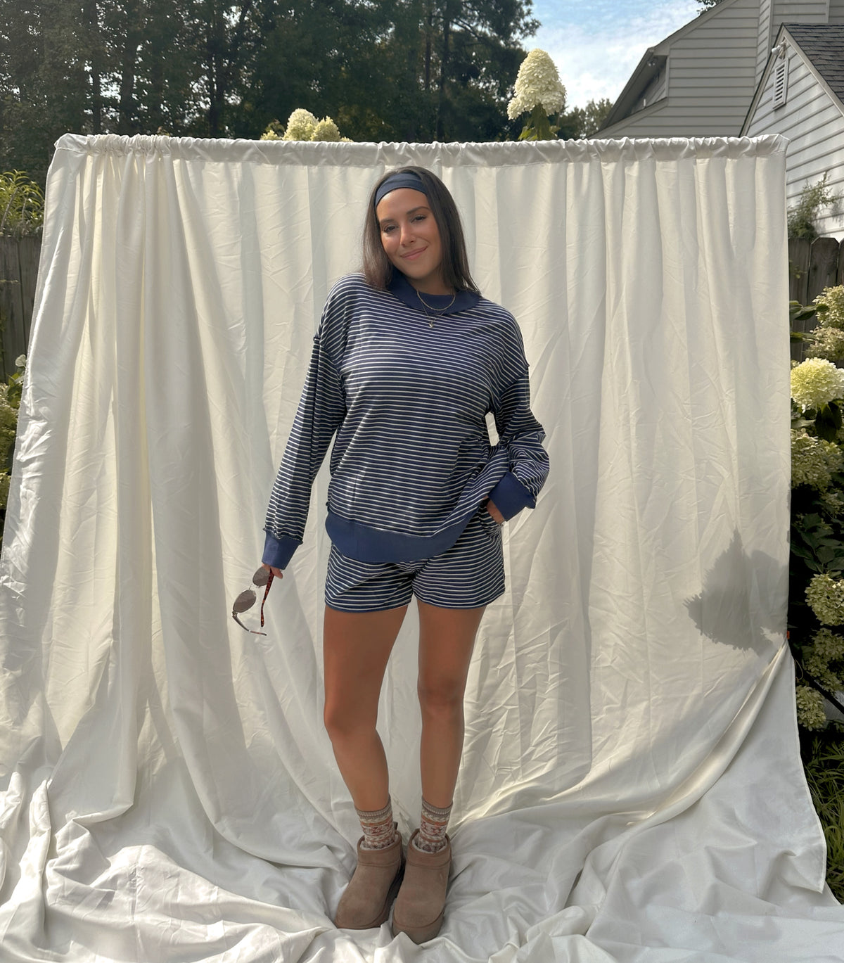 Midnight Reader Mock Neck Set