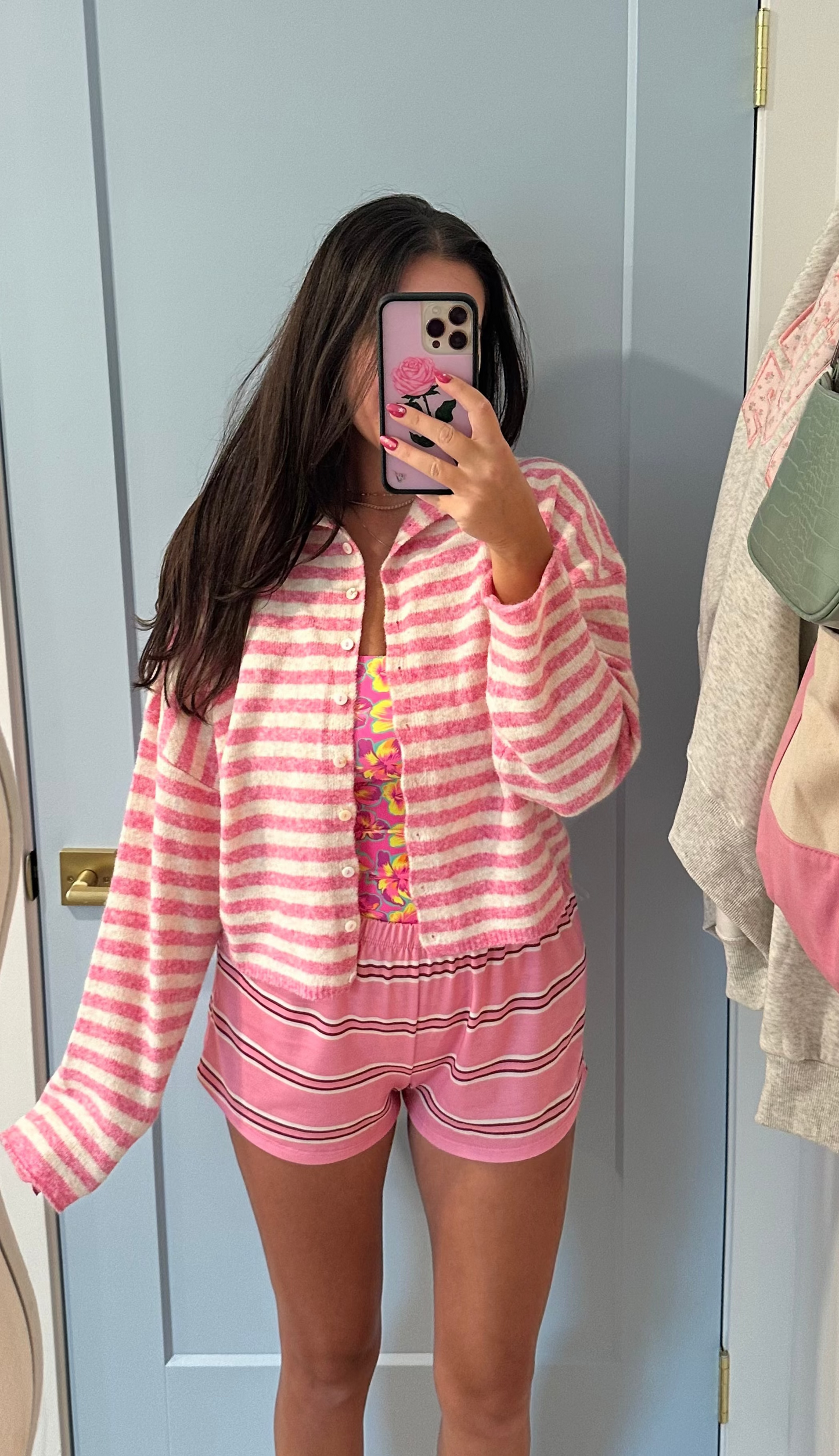 The Sunday Cardi in Pink Skies
