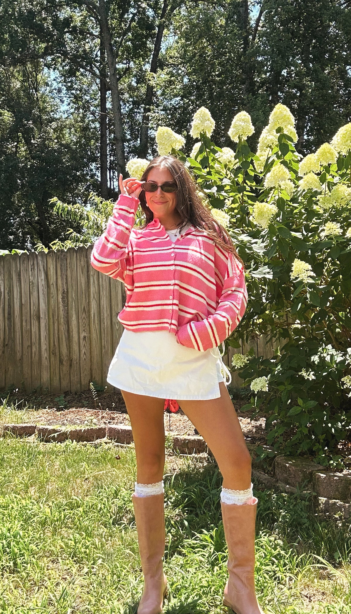 The Sunday Cardi in Rose Garden