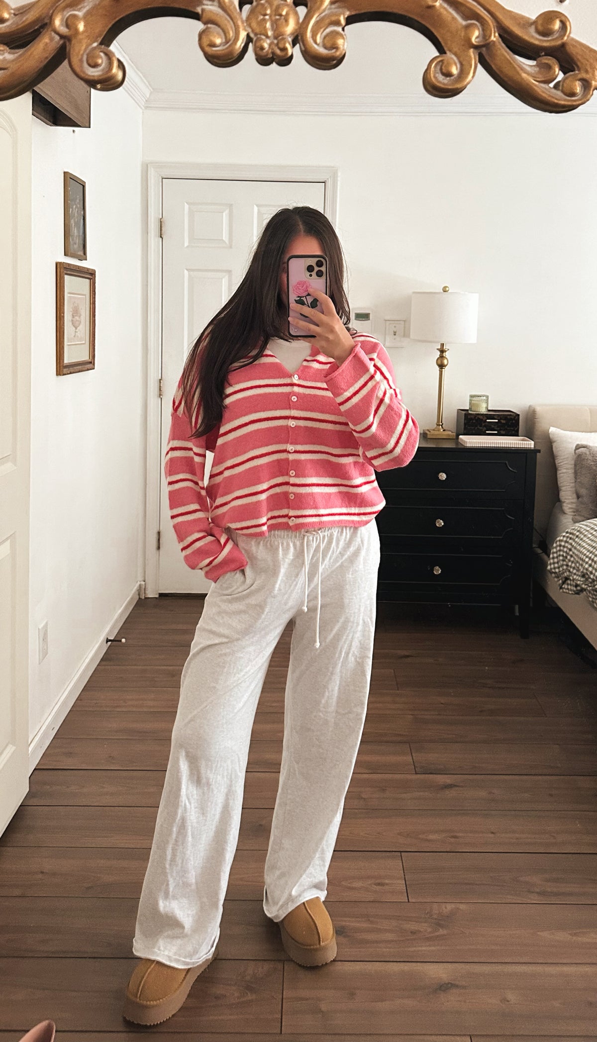 The Sunday Cardi in Rose Garden