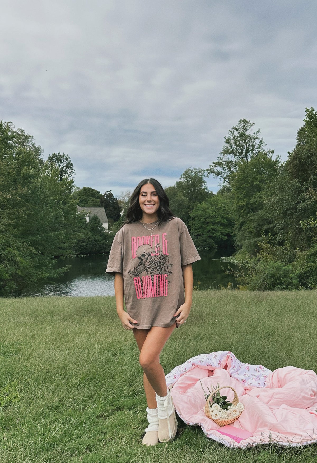 Booked and Blooming Tee