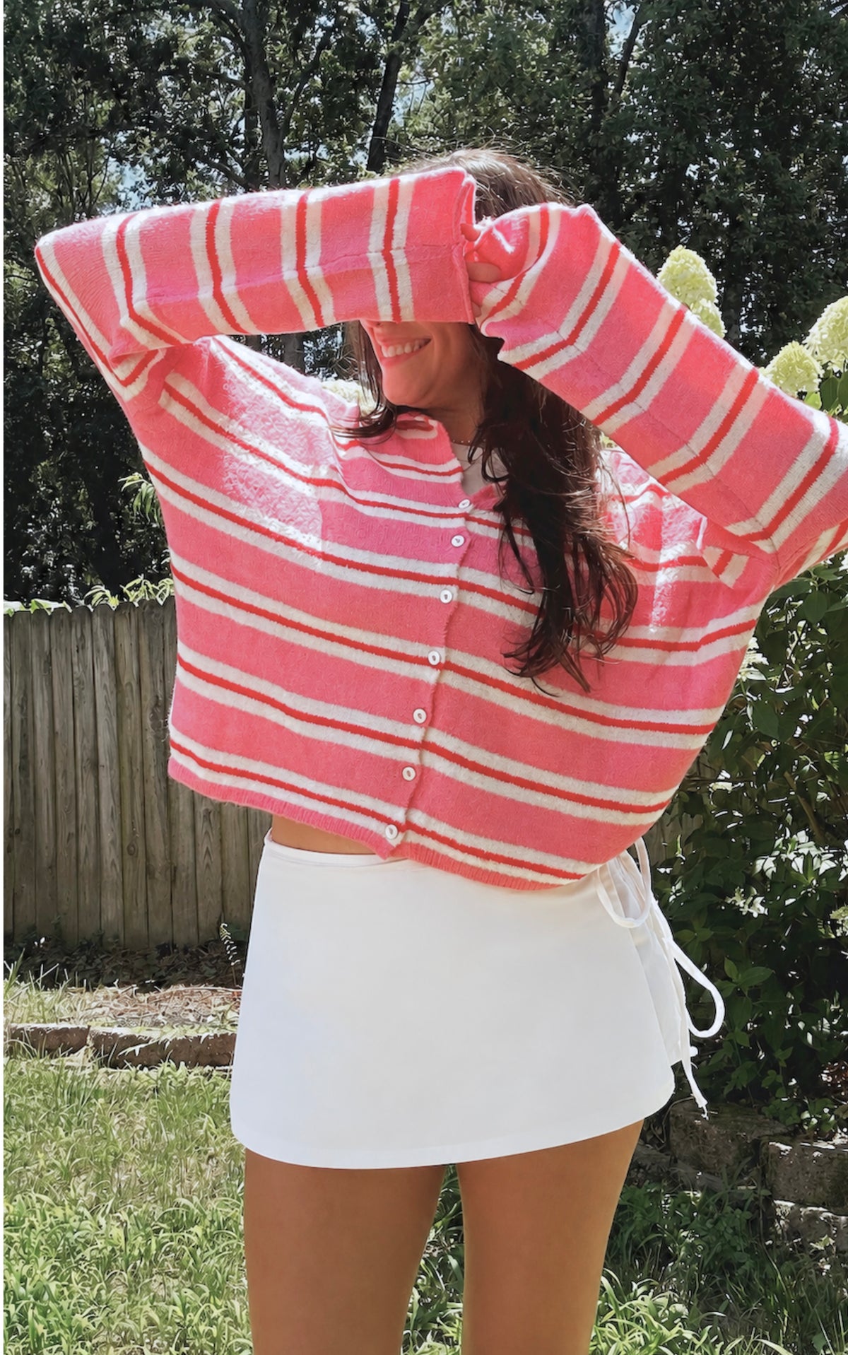 The Sunday Cardi in Rose Garden