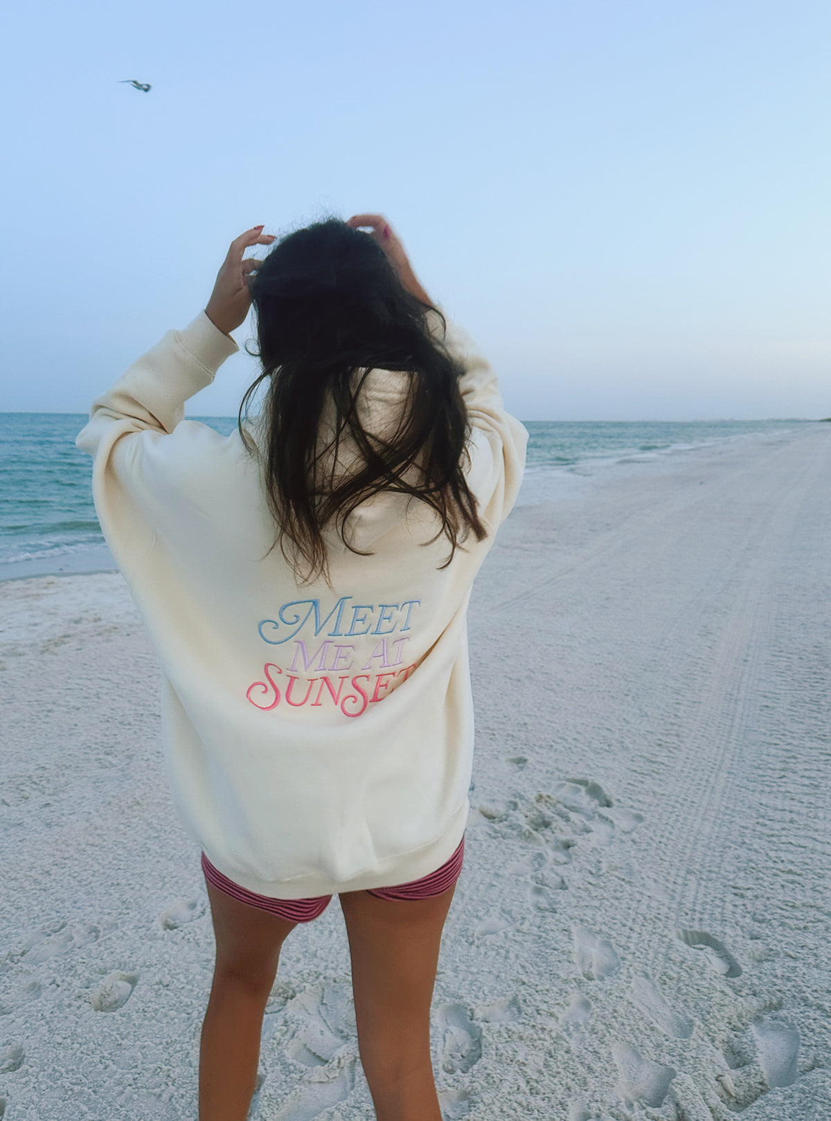 Meet Me At Sunset Hoodie in Light Yellow