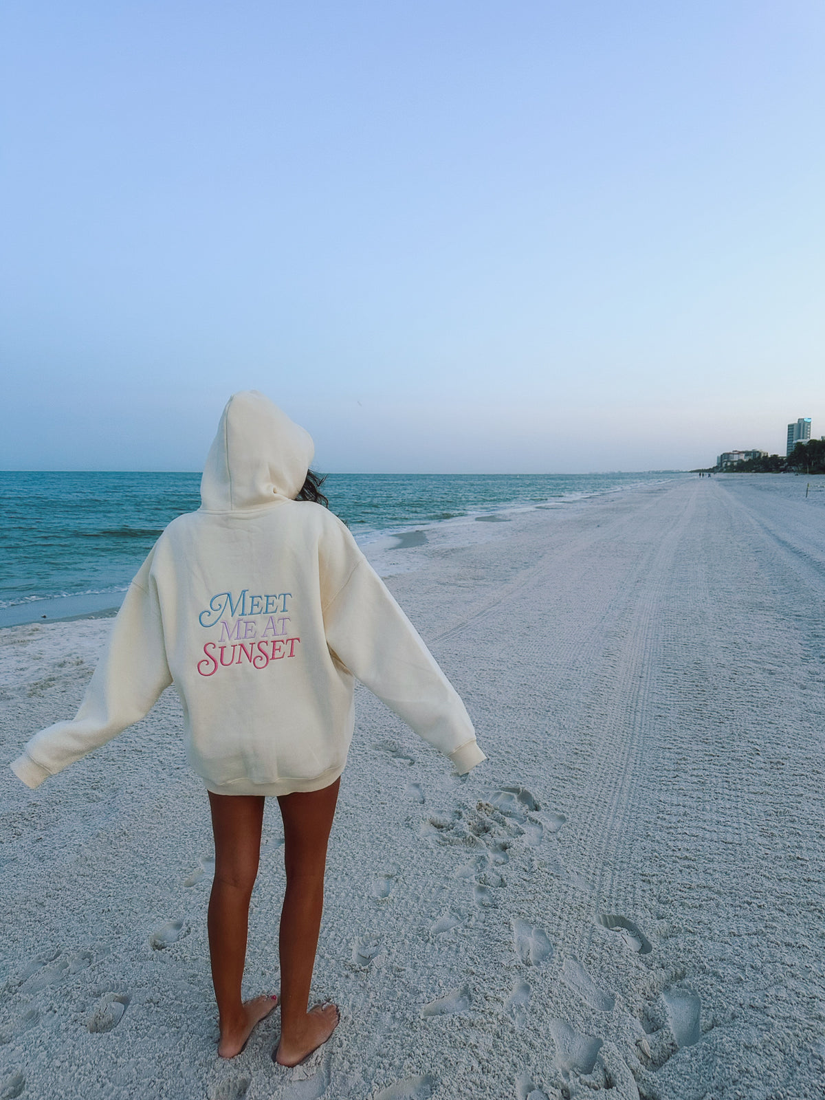 Meet Me At Sunset Hoodie in Light Yellow