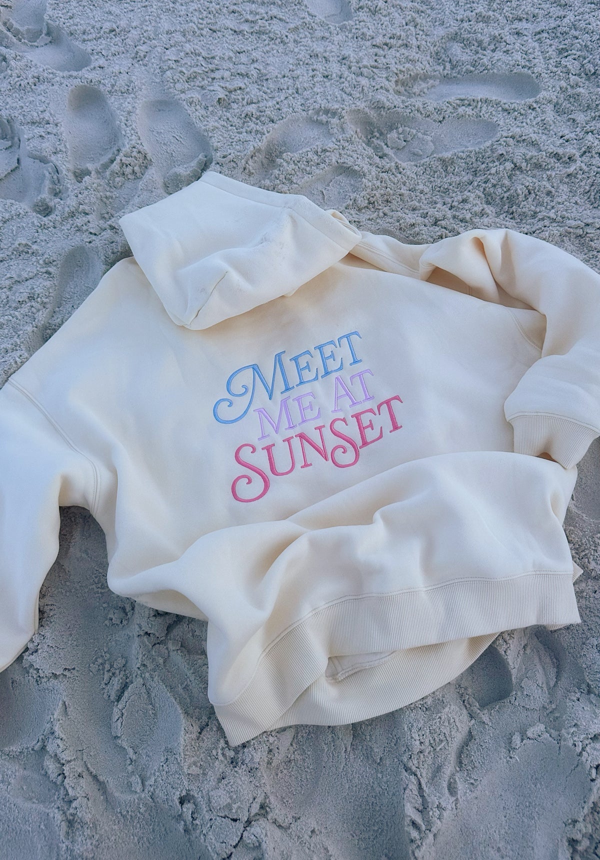 Meet Me At Sunset Hoodie in Light Yellow